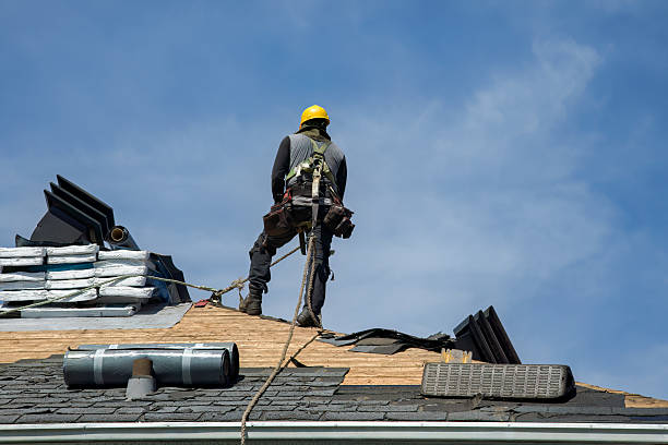 Professional Roofing technician working in Marlborough, MA